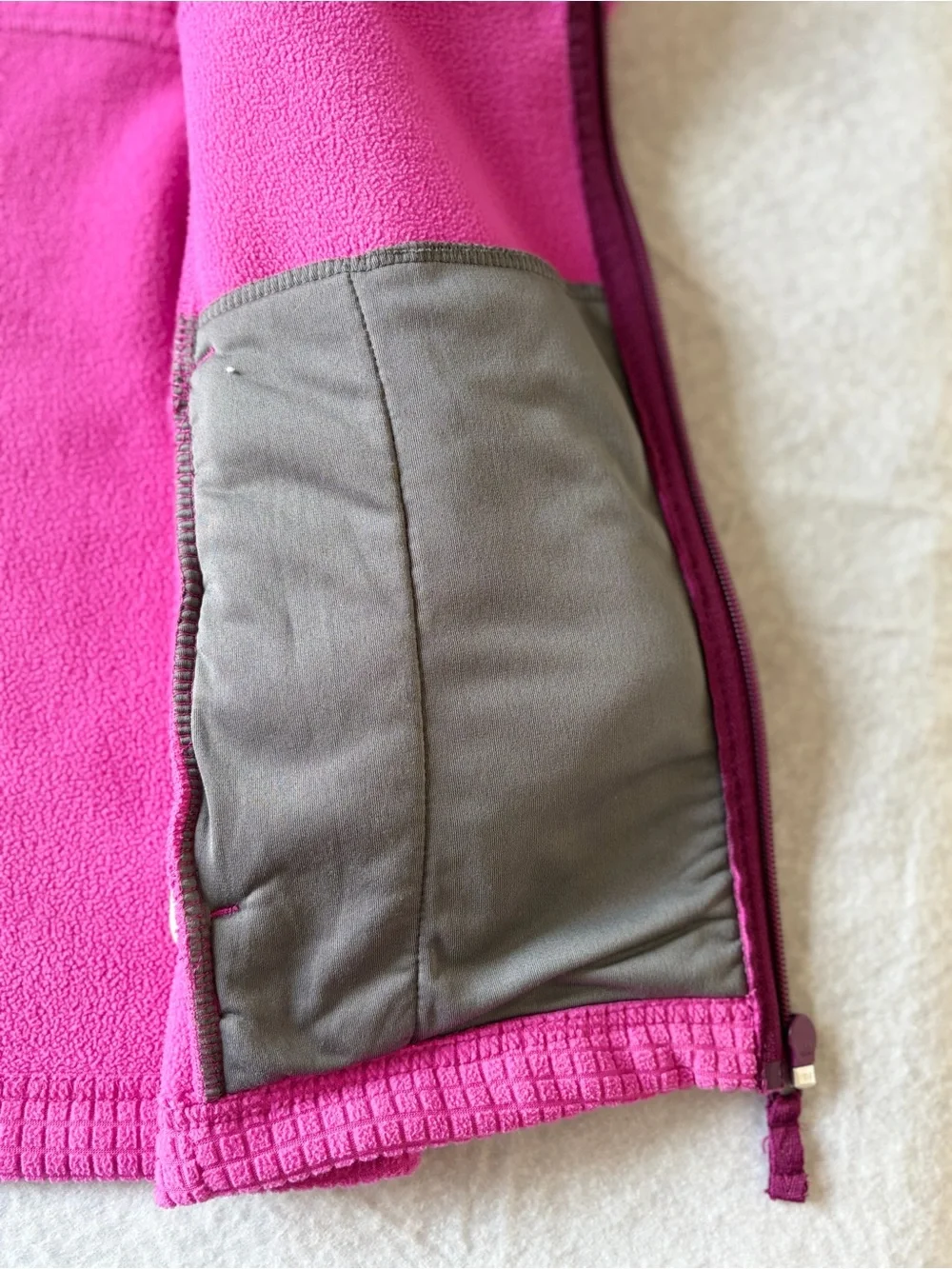 Lands' End Girls' Hot Pink Full-Zip Fleece Jacket